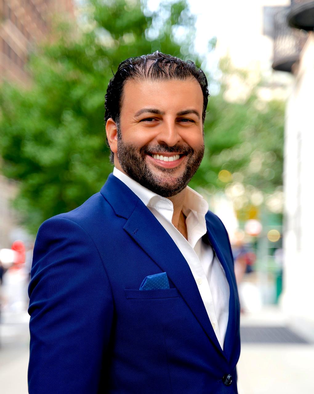 Electronic music producer David Kellner with synthesizers